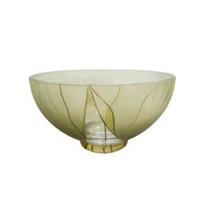 Badash Crystal Frosted Sage Green Glass Bowl 7 in Home Decor‎ READ